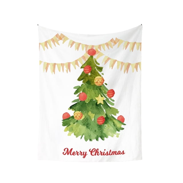 Christmas Tree Decorations Christmas Tree Background Cloth, Living Room Decoration Hanging Tapestry, Perfect for Christmas Backgrounds Living Room Decor