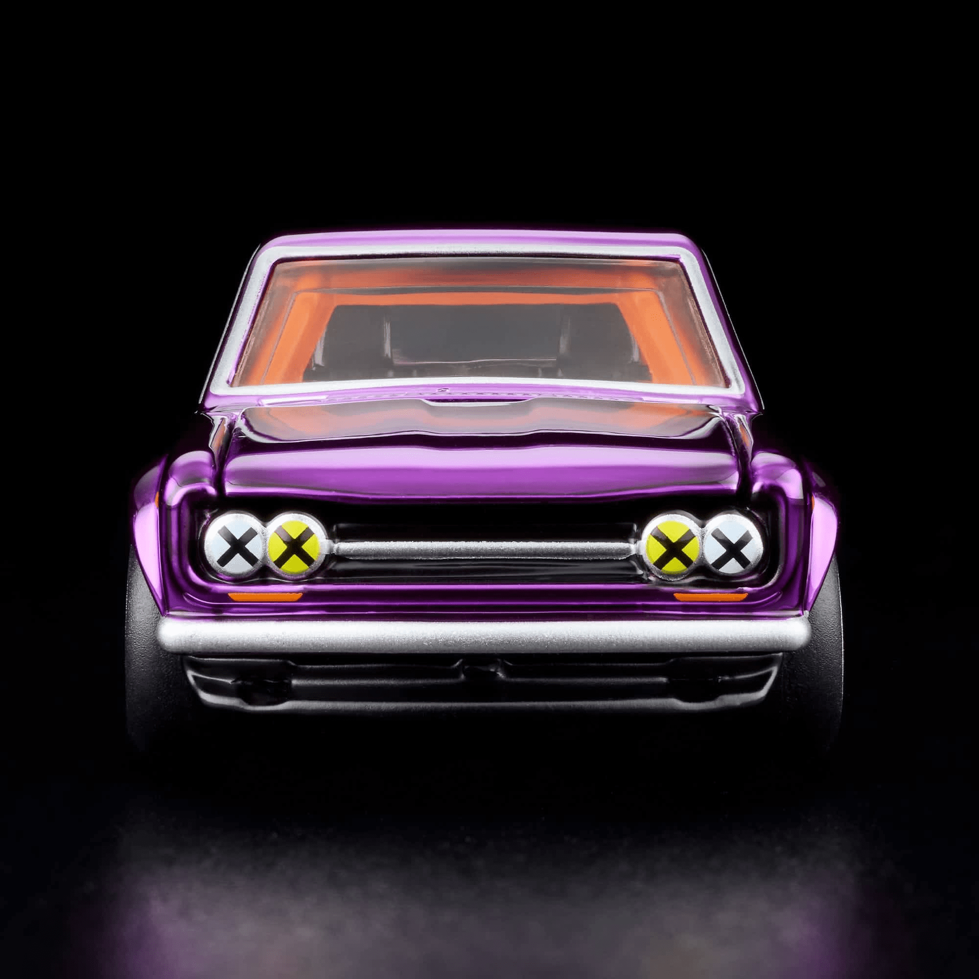 Hot Wheels RLC '71 Datsun 510, Spectraflame Purple, 1:64 Scale Die-Cast Metal Car with Opening Hood, Real Riders Gold Wheels, Exclusive Collectible