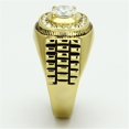 thumbnail image 4 of Luxe Jewelry Designs Men's Gold Ion Plated Stainless Steel Ring with Round Cubic Zirconia - Size 11, 4 of 4