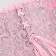 thumbnail image 3 of Women's Lace Up Boned Overbust Bustier Lingerie Bodyshaper Top Princess -pink Pink-xs, 3 of 5