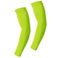thumbnail image 2 of Mangas de brazo refrescantes, protección completa, uso versátil, transpirables, 1 par, protectores para exteriores, para golf, tenis, baloncesto. amarillo fluorescente, 2 of 8