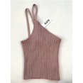 thumbnail image 1 of 525 America Braided One Shoulder Rib Tank Beige ( S ), 1 of 2