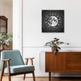 thumbnail image 3 of Framed Canvas Wall Art for Living Room Moon Star Cluster Wall Decor, Black Starry Night Aesthetic Paintings for Bedroom Office Kitchen Bathroom, Ready to Hang Artwork Wall Pictures 12x12 Inch, 3 of 9