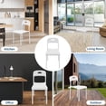 thumbnail image 4 of Ourlova Outdoor Patio Dining Chairs Set of 4 - Stackable Plastic Kitchen Chairs - Steel Legs Support - Waterproof and Stain-Resistant - Easy Assembly - Suitable for Indoor and Outdoor - White, 4 of 7