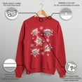 thumbnail image 3 of Men's Lost Gods Ugly Christmas Cat Snowflakes Sweatshirt, 3 of 9