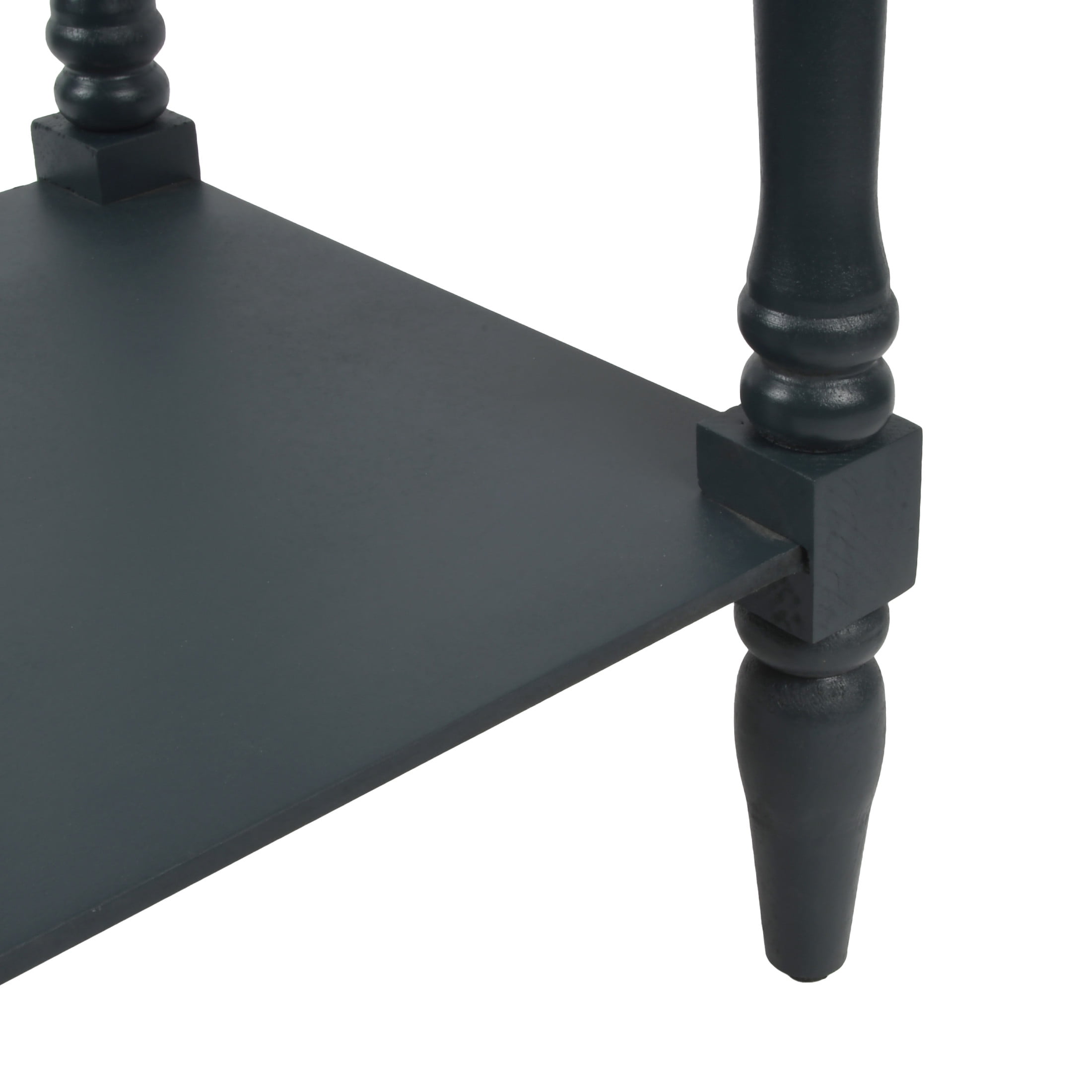 Decor Therapy Simplify Accent Storage Shelf End Table, Traditional Style, Navy 24" x 19.5" x 15.75"