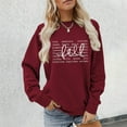 thumbnail image 4 of Fall Sweatshirts for Women 2025 Long Sleeve Crewneck Loose Fit Letter Graphic Sweatshirt Pullover Tops, 4 of 5