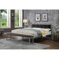 thumbnail image 3 of Furniture of America Bable Faux Leather Bed with Bench, Queen, Black, 3 of 4