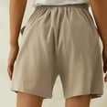 thumbnail image 3 of Finelylove Women'S Shorts Casual Brown Shorts Shorts High Waist Rise Solid Beige M, 3 of 8