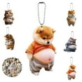 thumbnail image 2 of ​​GiLiling Fat Cat Car Charm Keychain - Fun Dog/Cat Keychain Accessory with Big Belly Design for Auto Mirror Decor Playful Pet Lover Gift Novelty Item​​, 2 of 9