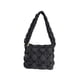 thumbnail image 2 of Bolso de hombro acolchado para mujer, tamaño mediano, tipo bollo de masa, para compras en la playa Negro, 2 of 9