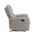 thumbnail image 4 of Ray 39 Inch Manual Rocker Recliner Chair- Gray Tufted Back Microfiber, 4 of 6