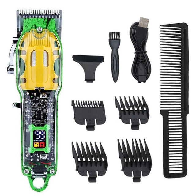 Cortadora de pelo para hombre, recortadora de barba eléctrica, inalámbrica Cortadora de cabello profesional para hombres/niños/peluqueros, pantalla LED, recargable