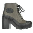 thumbnail image 4 of Womens Hunter Original Block Heel Lace Up Rainboots - Swamp Green/Black, 4 of 6