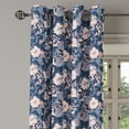thumbnail image 2 of Ambesonne Victorian Grommet Curtain, Magnolia and Roses, 50" x 72", Dark Blue Pale Pink, 2 of 6
