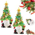 thumbnail image 1 of DIY Lighted Christmas Gnome Tree, Ceramic Christmas Trees That Light Up, 8 Inch Faceless Ceramic Xmas Tree, Small Prelit Tabletop Decor with Multicolored Lights for Home Indoor (2PCS), 1 of 7