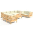 thumbnail image 2 of vidaXL Solid Pinewood Patio Lounge Set 9 Piece with Cushions Multi Colors, 2 of 44