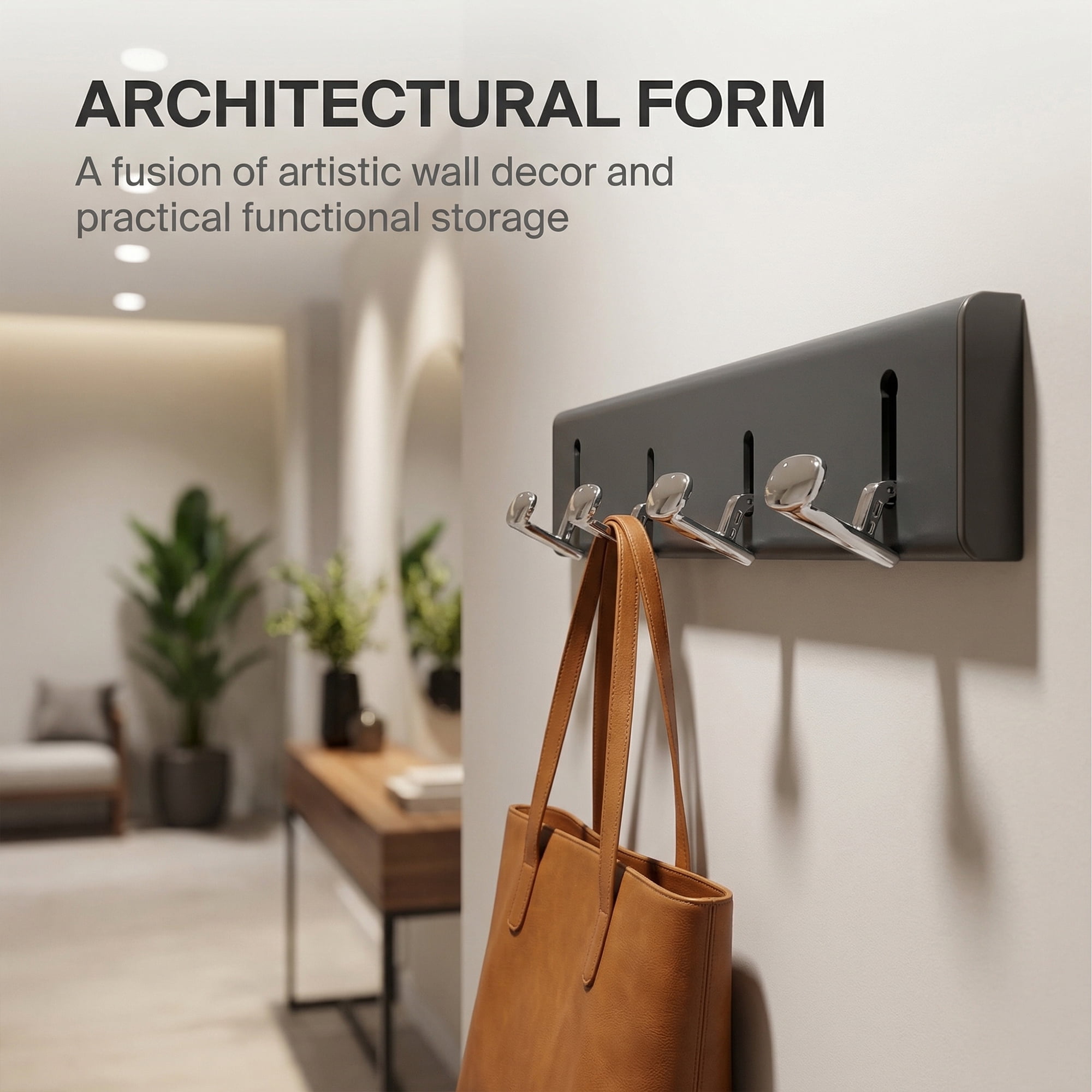 Unique Bargains Coat Rack Wall Mount Aluminum Hook for Entryway Gray 11.2"x2.2"