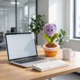 thumbnail image 5 of Cute Potted Plant Plush Figurine, Fake Desk Decor Ornament for Home Office Bedroom Shelf Table Top, 5 of 6