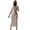 Khaki, variant on Women Long Sleeve Fall Drees for Women Sexy Solid Hooded Long Dress Tight Party Club Dress