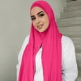 thumbnail image 2 of Nochalofo Scarf for Women Muslim Head Scarf Solid Color Long Scarf Wrap Scarves Cotton Scarf for Fashion Kone Size, 2 of 4