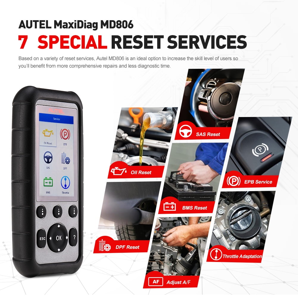 Autel MD806 Professional OBD2 Diagnostic Tool 4System Scanner ABS SRS EPB Engine