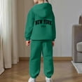 thumbnail image 5 of Hessimy Toddler Boys Girls Spring Summer Cartoon Print 2Pcs Long Sleeve Sweatshirt Tops Pants Cute Sweatsuit, Cute Sweat Style(Dark Green,3-4 Years), 5 of 7