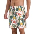 thumbnail image 2 of Vsdgher Summer Cactus With Blooming Men's Beach Shorts, Surfing shorts, Swim trunks, Quick Dry Swim Trunks for Surfing Beach Fun -X-Large, 2 of 6