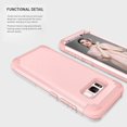 thumbnail image 5 of Phone Case for Samsung Galaxy S8 Hard Cover Shockproof Soft Silicone Bumper Hybrid Three Layer Defender Heavy Duty Protective Cell Accessories Glaxay S 8 8S Edge SM-G950U Cases Women Rose Gold, 5 of 13