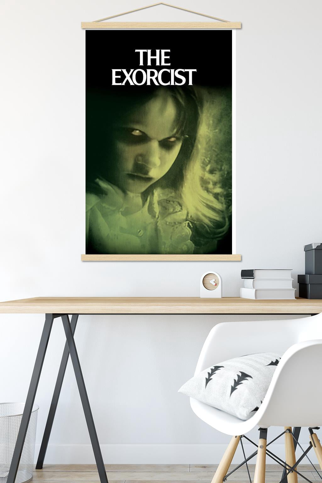 The Exorcist - Eyes Wall Poster with Wooden Magnetic Frame, 22.375" x 34"