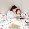 thumbnail image 4 of Manfei Cartoon Princess 7 Pieces Bedding Comforter Set,Ballet Girl Full Bedding Set Lightweight,Dance Theme Fitted Sheet Flat Sheet,Breathable Kawaii Room Decor,Reversible, 4 of 7