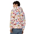thumbnail image 4 of Goofa Cute Butterfly Flowers Pattern Mens Full-zip Hoodie, Zip-up Pullover Hooded Sweatshirt, Kangaroo Pocket Hoodie Ideal for Daily Wear, Travel, and Home-Large, 4 of 5