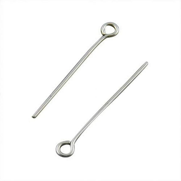 2000pcs 304 Stainless Steel Eyepins 15mm Open Eye Pins Head Pin Jewelry Making Findings DIY Components