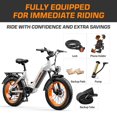thumbnail image 5 of Seemoon 20x4 Fat Tire Electric Bike for Adults Step Through 750W Peak 52V 25Ah 28MPH 105 Mi 160Nm 40 Degree Climb Hydraulic Disc Brakes Suspension, 5 of 8