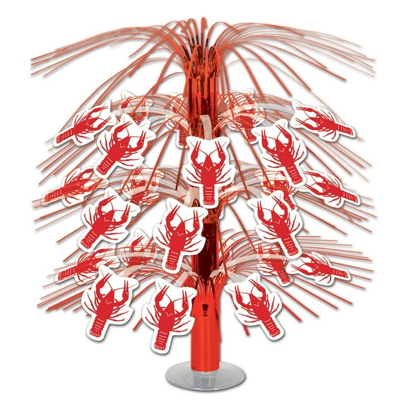 Beistle Crawfish Cascade Centerpiece, 18", Red/White