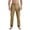 Khaki, variant on Mens Slim Straight Pants Elastic Waist Button Fly Breathable Long Trousers Cargo Lightweight Daily Office Workwear Flat Front Pants Blue S
