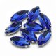 thumbnail image 1 of Sew on Rhinestone Multi-strand Links Glass Rhinestone with Platinum Tone Brass Prong Settings Garments Accessories Faceted Horse Eye Royal Blue 8x4x3.5mm Hole: 0.8~1mm, 1 of 3