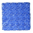 thumbnail image 2 of Bubbles Non-Slip Square Shower Mat Clear Navy Blue 20″L X 20″W, 2 of 7