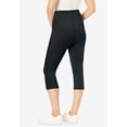 thumbnail image 2 of Woman Within Plus Size Petite Stretch-Cotton Knit Pull-On Pocket Capri Leggings, 2 of 6