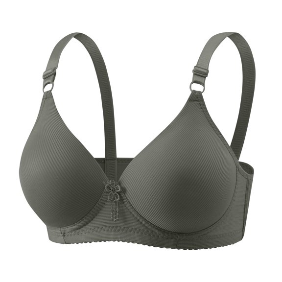 Ohufall Oversized Bras for Women Push Up with Steel Ring Bra Gathering Fit Everyday Underwear