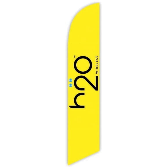Cobb Promo Advertising Feather Flag 12ft for h2o Wireless Yellow - Replacement Flag Only Without Poleset