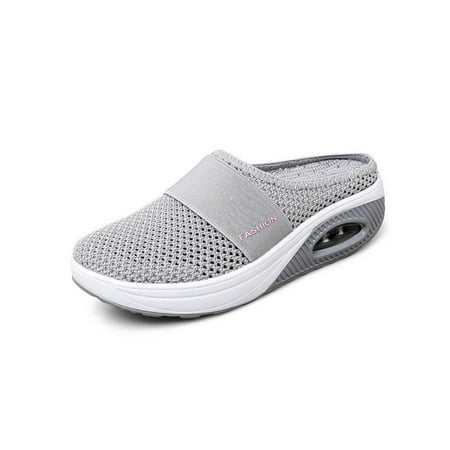 

Daeful Summer Sandals for Women Comfortable Wide Width Orthopedic Slides Slippers Lightweight Air Cushion Walking Sandals