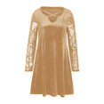 thumbnail image 5 of Ashirexll Womens Winter Dresses, Midi Dresses for Women, Solid Color V-Neck Sequin Casual Wide Sleeve Party Dress, 5 of 6