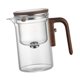 thumbnail image 5 of Glass Tapot Separación de agua Regalos de té para té suelto Té creativo té té maneñador de madera fabricante de té para casa de la casa de té casera 600 ml, 5 of 8