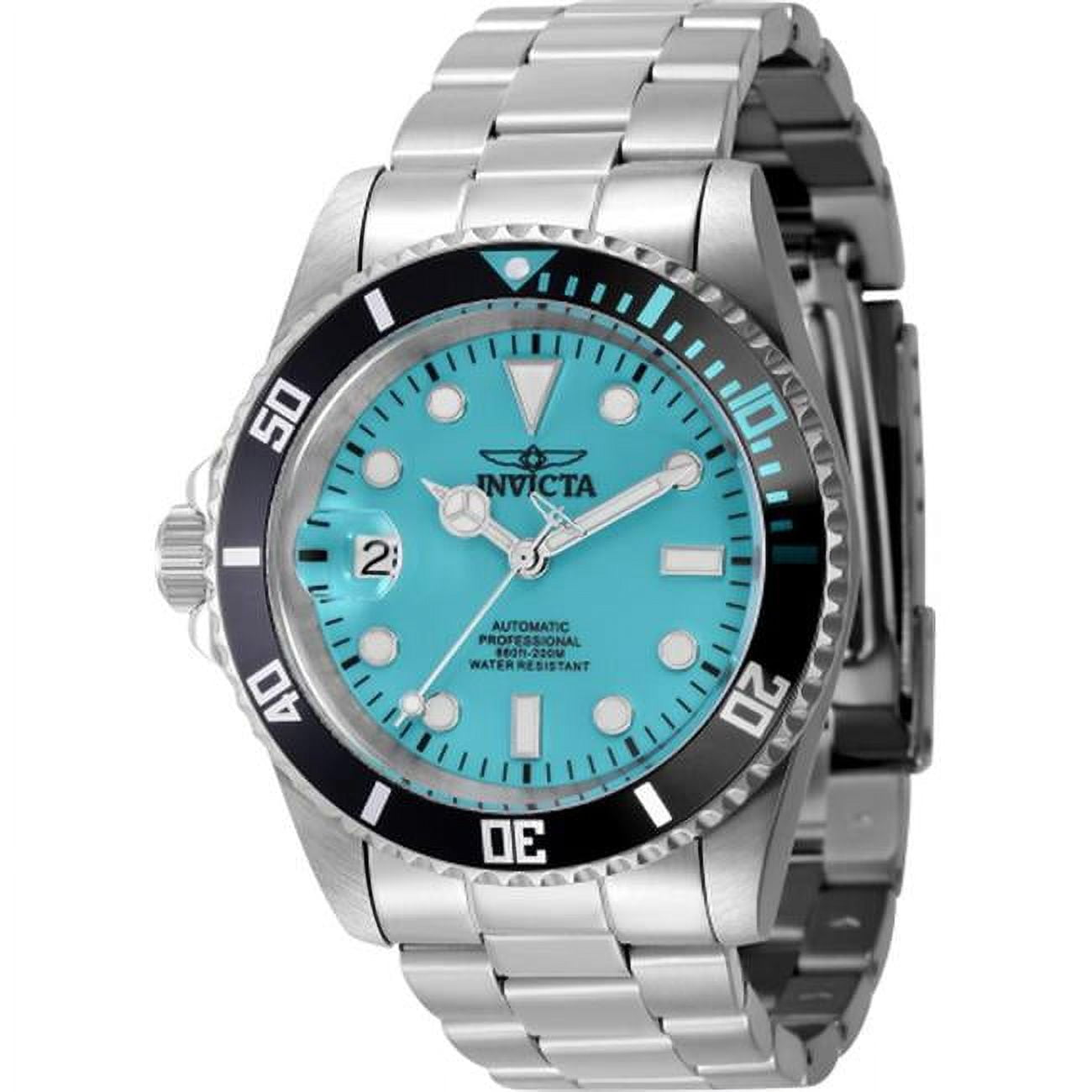 Invicta Men s 20203 Grand Diver Blue Dial Black and Dark Blue Silicone Strap Automatic Dive Watch Walmart