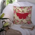 thumbnail image 3 of Carolines Treasures Butterfly Shabby Chic Yellow Roses Fabric Decorative Pillow 14Hx14W multicolor, 3 of 4