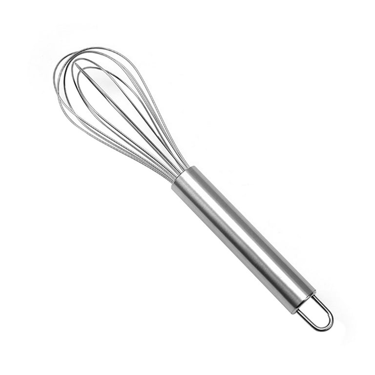 PanPacific Stainless Steel Wire Whisks Set- 10 12 Balloon Egg Beaters  with Sealed Solid Wooden Handle + 5 7 Mini Whisks - Kitchen Whisks for