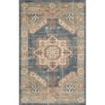 thumbnail image 2 of Rustic Medallion Plush Polypropylene Indoor Area Rug - 5' x 8', Blue by Blue Nile Mills, 2 of 9