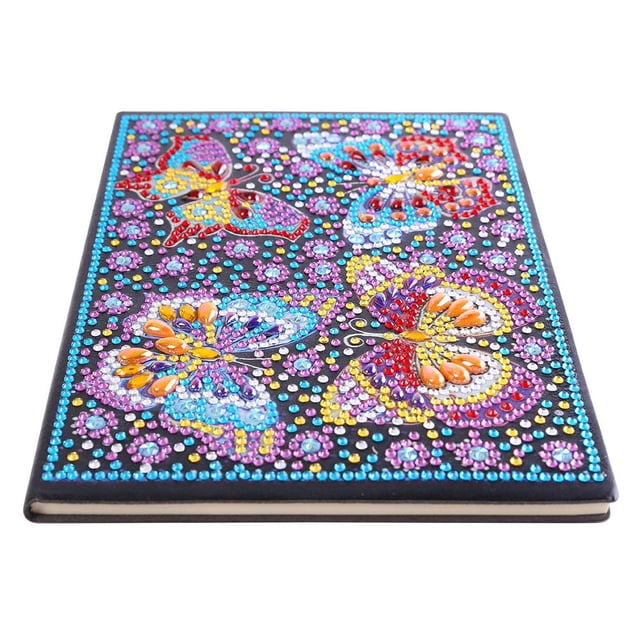 Cuadros Decorativos DIY mariposa forma especial diamante pintura 50 página A5 Sketchbook pintura libro Likrtyny embutido en tela