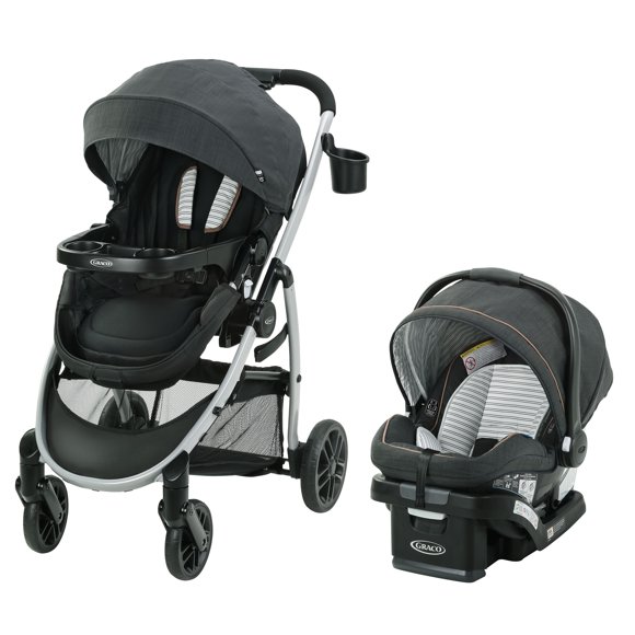 Graco Modes Pramette Travel System, 3-in-1 Baby Stroller and Car Seat Combo, Rear-Facing from 1.8-16 kg (4-35 lb)